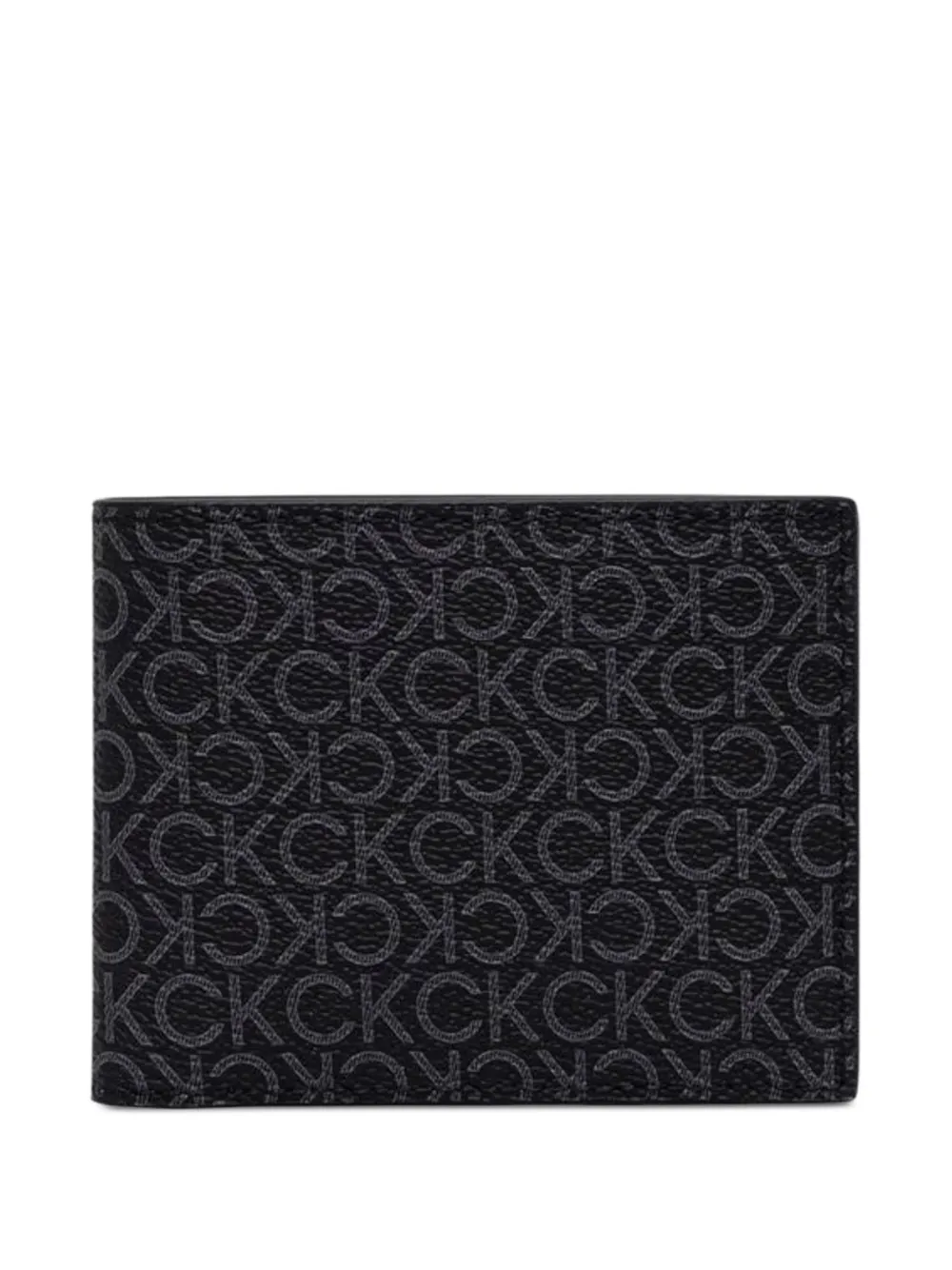 Calvin Klein monogram-print bifold wallet - Nero
