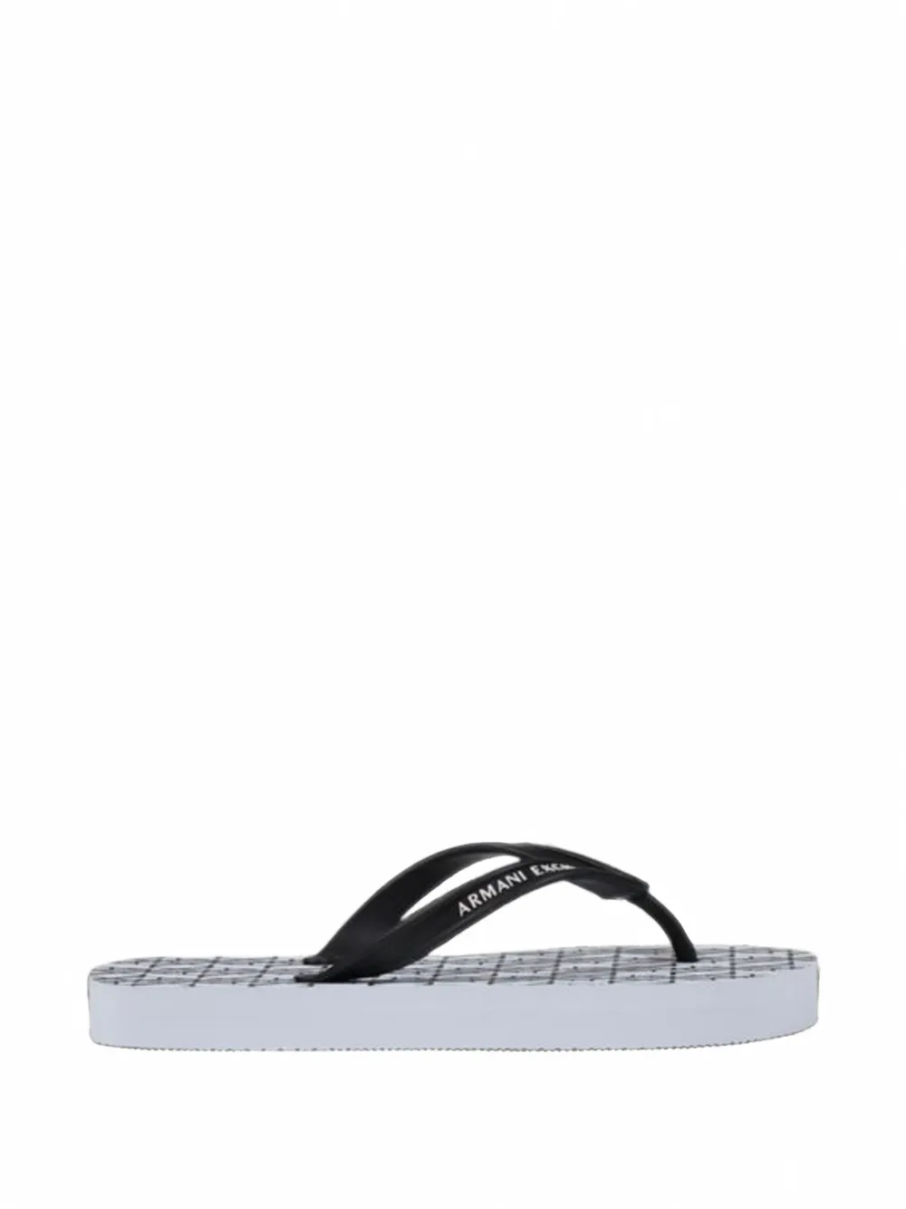 Armani Exchange tongs à logo imprimé - Blanc Armani Exchange tongs à logo imprimé - Blanc