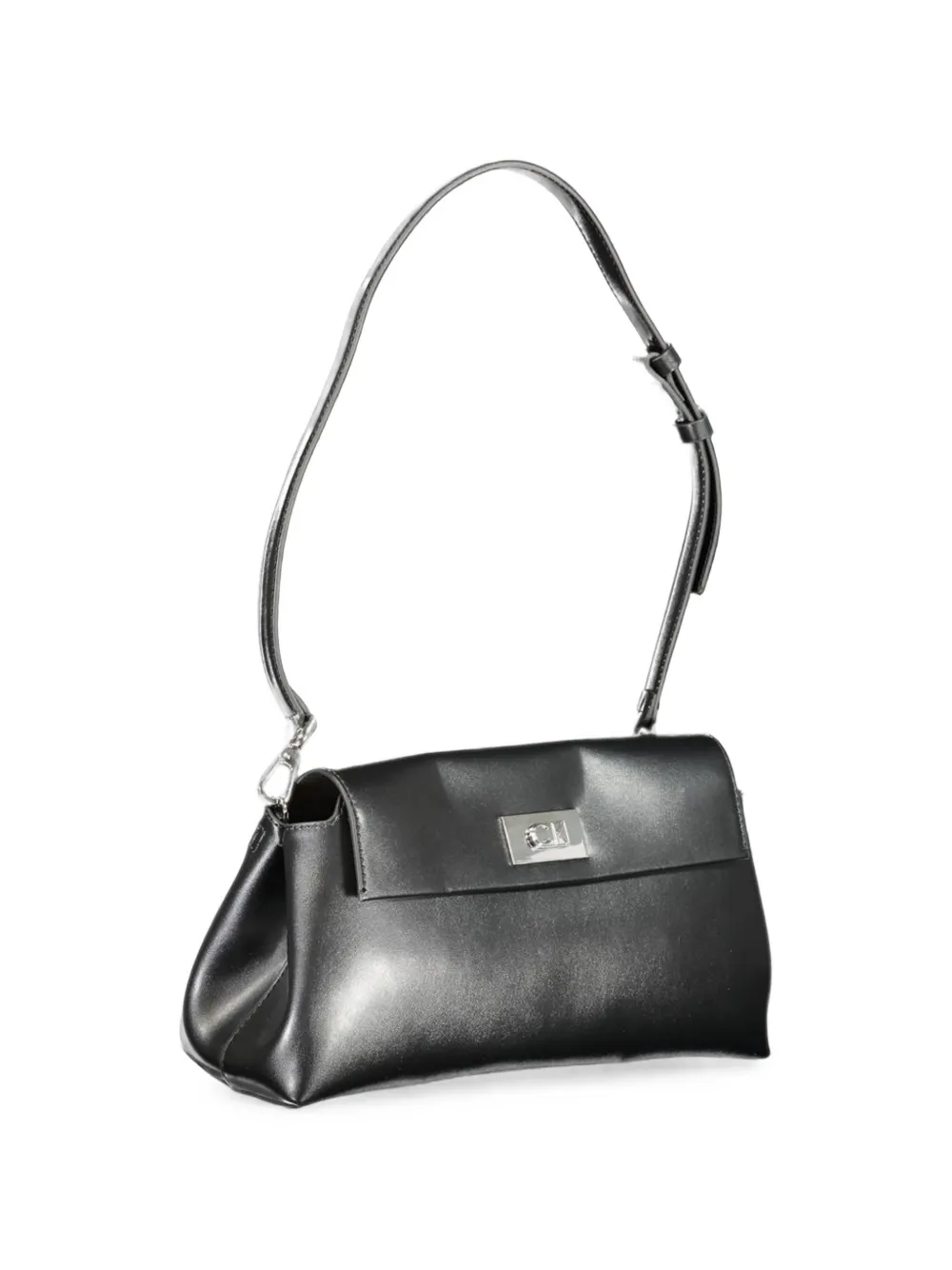 Calvin Klein logo-plaque shoulder bag Zilver