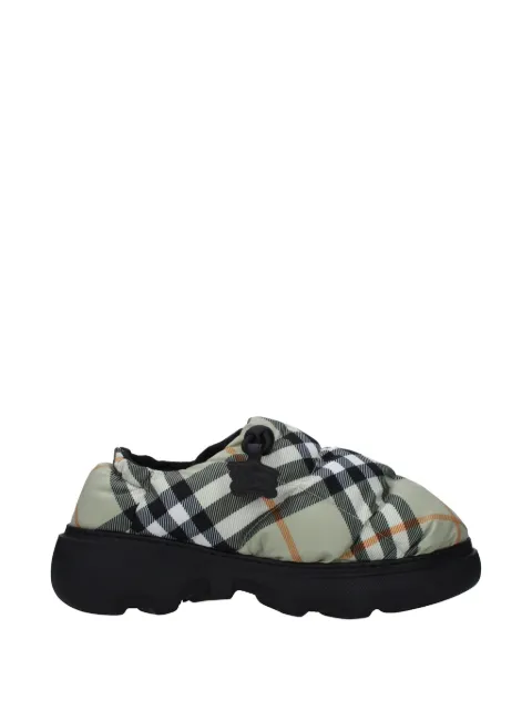 Burberry quilted-check heeled mules
