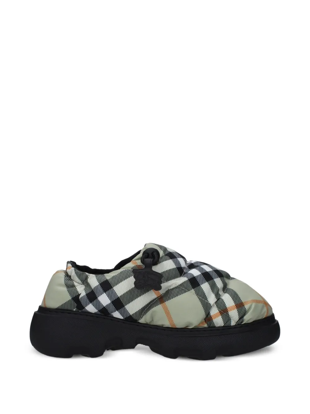 Burberry quilted-check heeled mules Beige