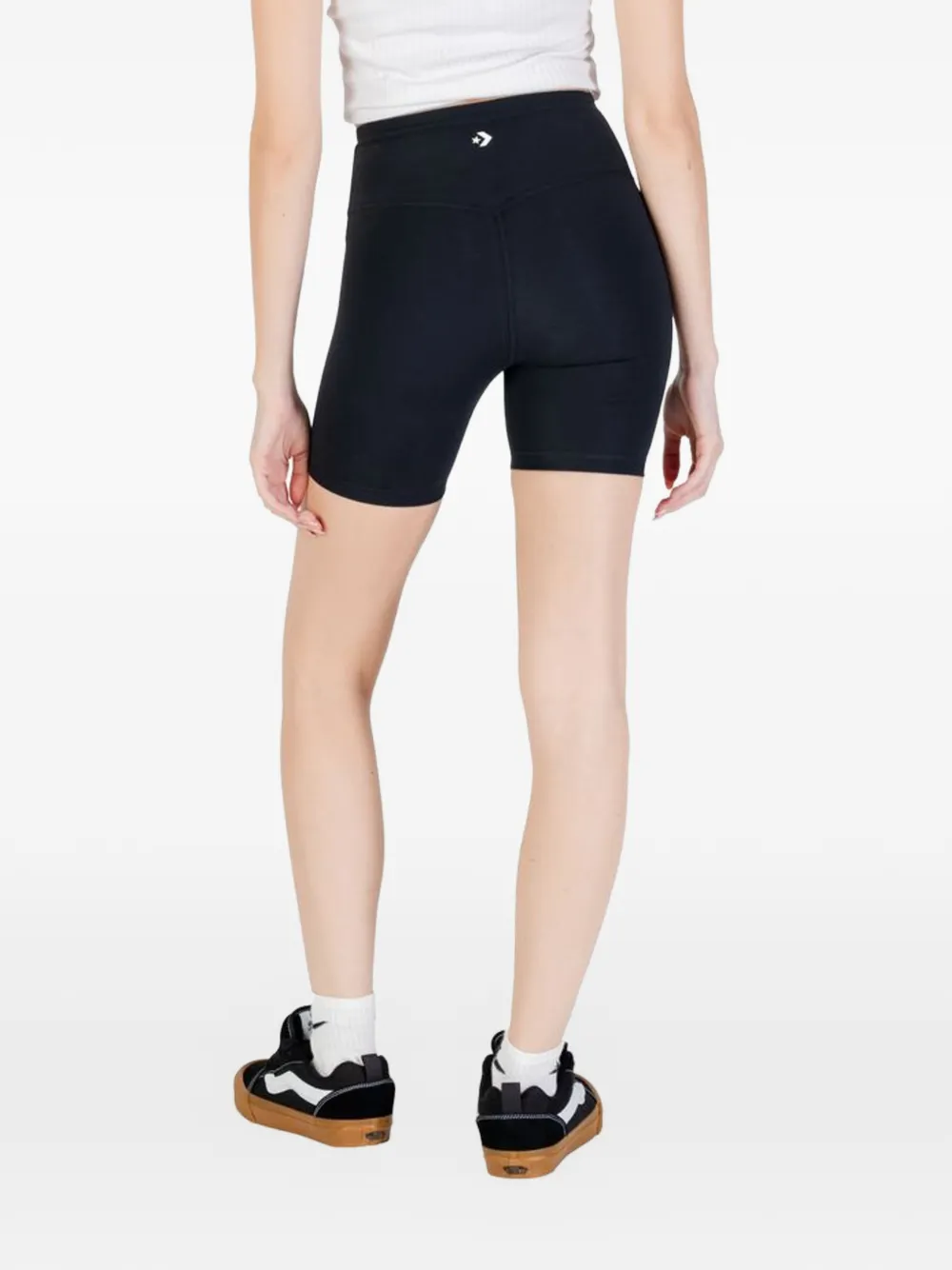 Converse High-waist jersey shorts Zwart