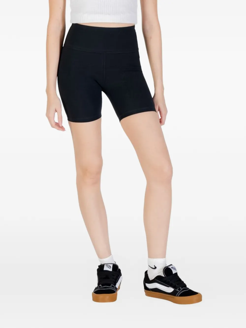 Converse High-waist jersey shorts Zwart