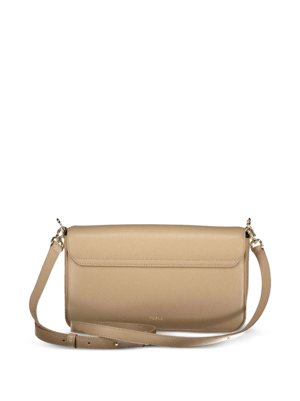 Furla Kleine Iride crossbodytas van bewerkt leer Beige