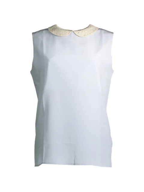 Gant eyelet-detailing sleeveless blouse