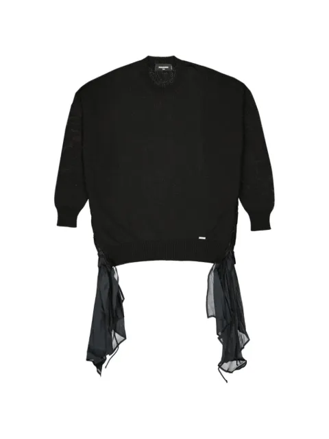 DSQUARED2 lace-up side-slit sweater