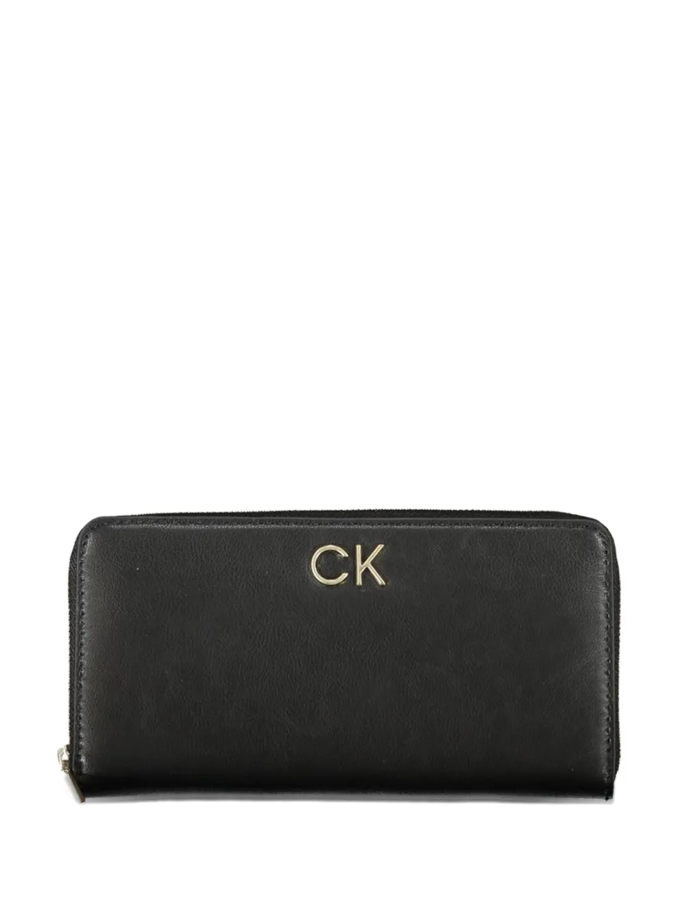 Calvin Klein logo-plaque zip-fastening wallet - Schwarz