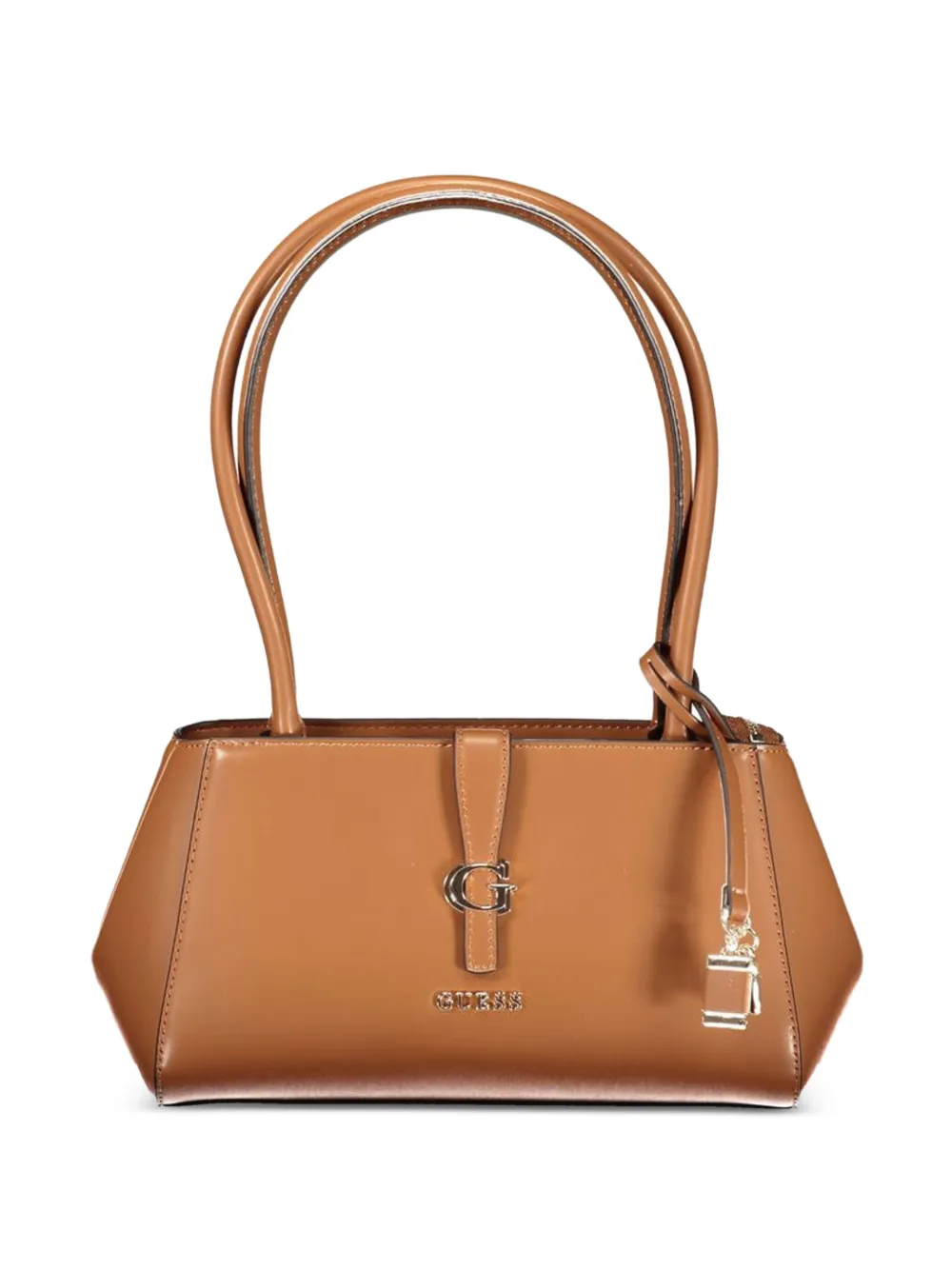 GUESS USA logo-plaque padlock shoulder bag - Marrone