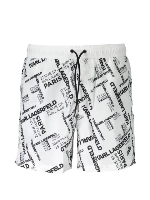 Karl Lagerfeld short de bain à logo imprimé