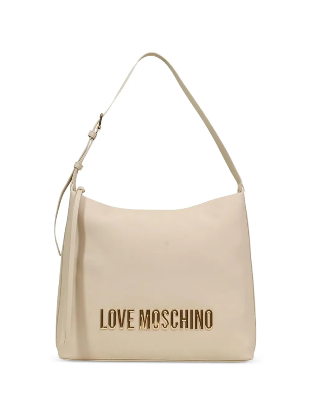 Love Moschino logo-plaque shoulder bag - Neutrals