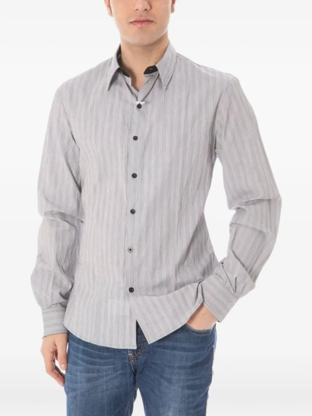 Costume National white cotton men shirt