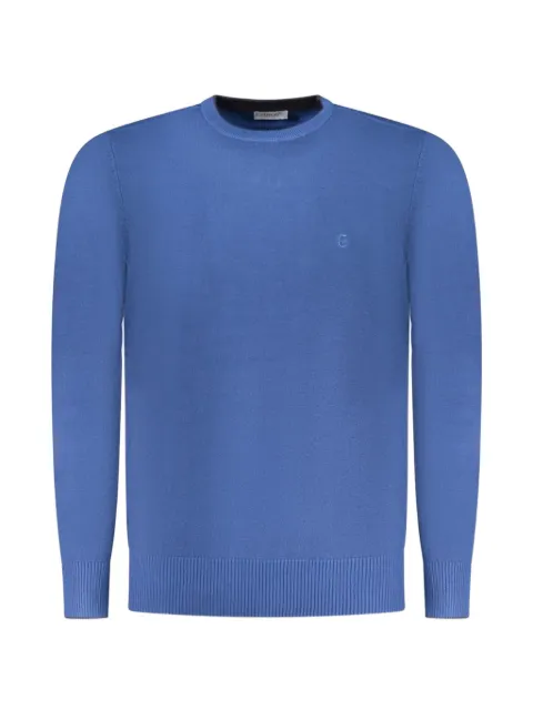 COVERI MOVING logo-embroidered crew neck sweater