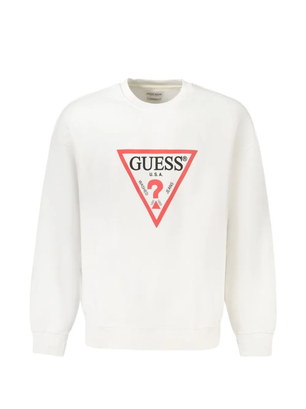 GUESS USA Iconic logo-print cotton sweater - Bianco