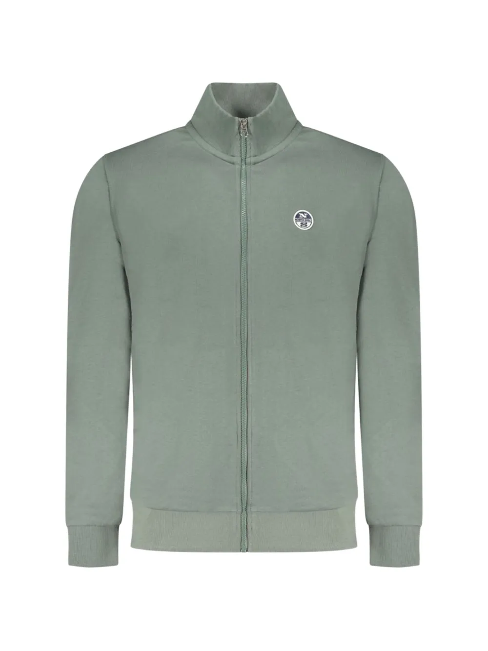 North Sails logo zip-up sweater - Verde