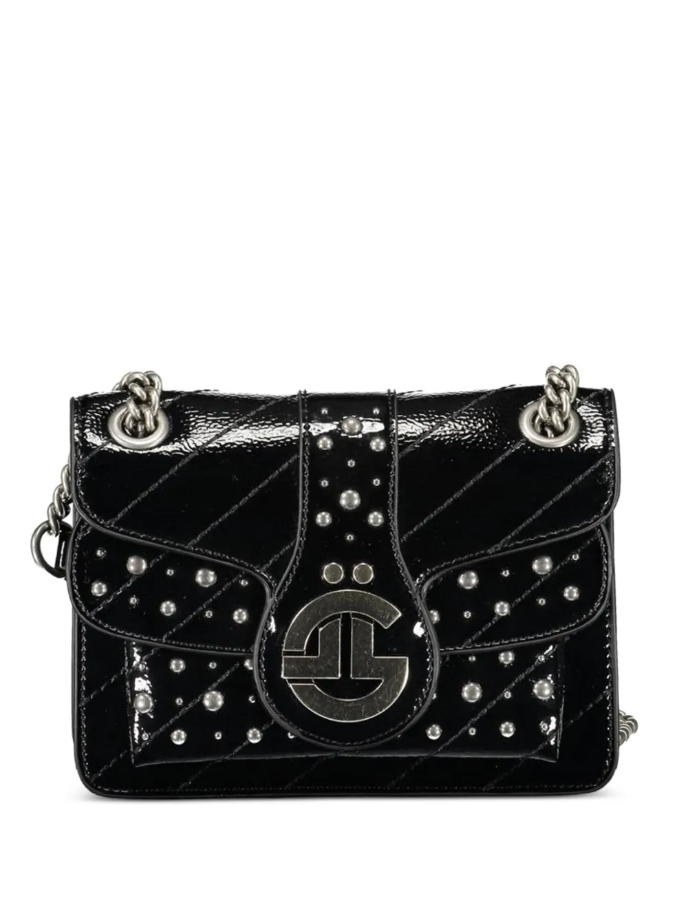 Gaelle studded shoulder bag - Nero