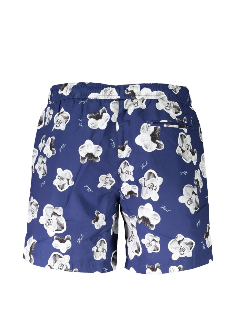Karl Lagerfeld Zwembroek met bloemenprint Blauw