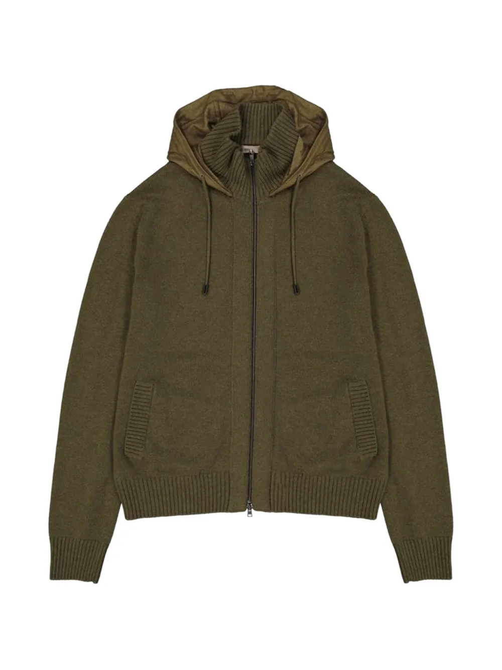 Herno zip-up cashmere hoodie - Green