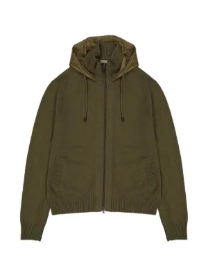 Moncler Padded Hooded Cardigan | Green | FARFETCH