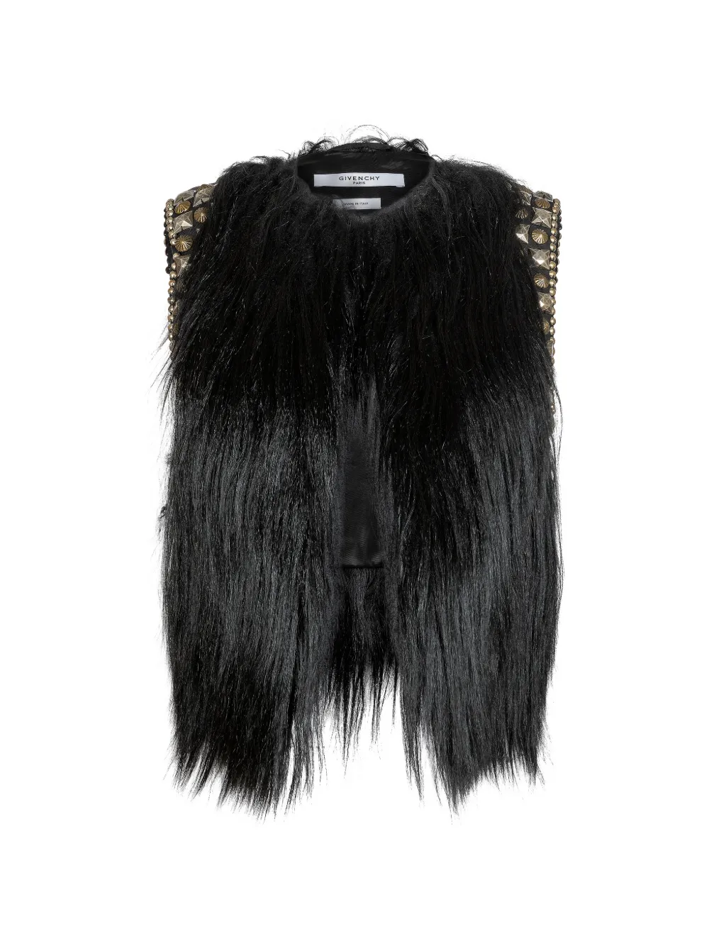 Givenchy Pre-Owned Studded fur gilet - Nero