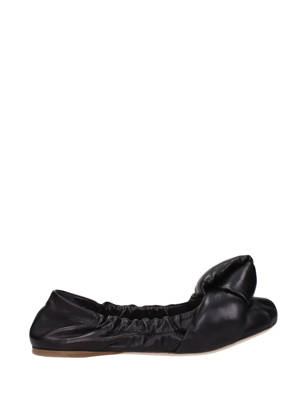 Miu Miu gathered bow-detail ballet flats - Nero