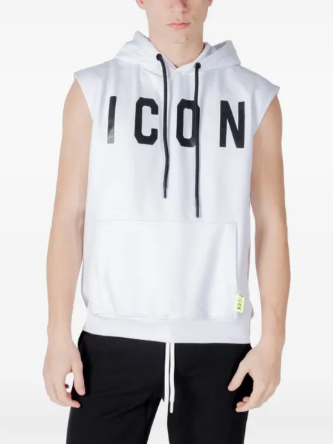 ICON BRAND drawstring sleeveless hoodie