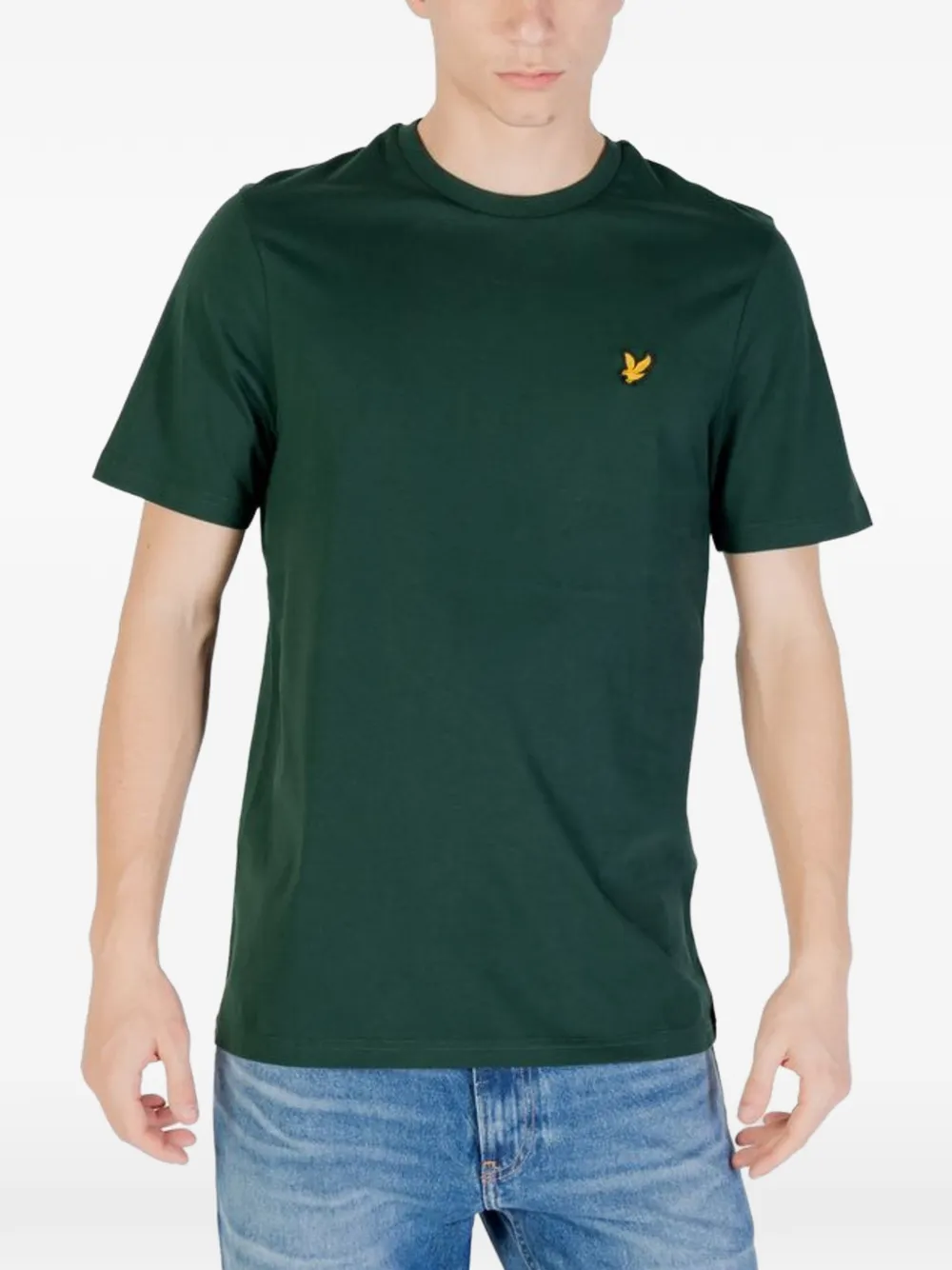 Lyle & Scott logo-embroidered cotton T-shirt - Verde