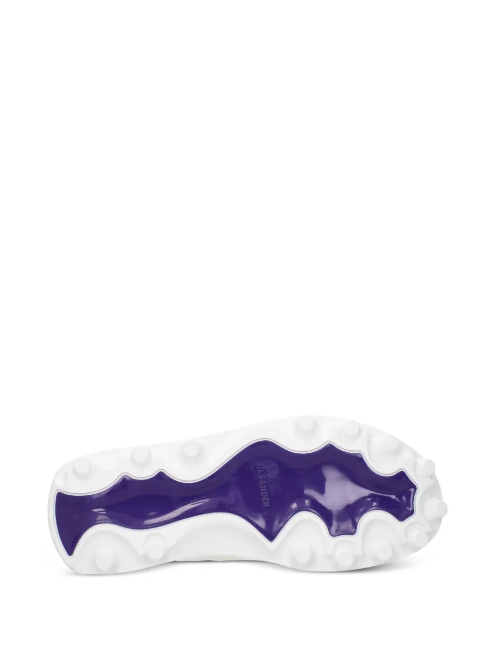 Jil Sander Orb lace-up leather sneakers Wit