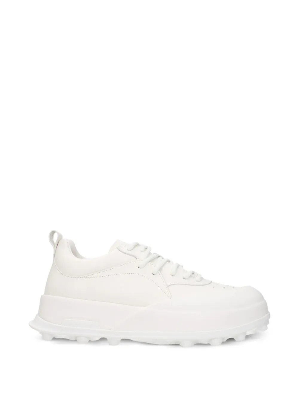 Jil Sander Orb lace-up leather sneakers - White