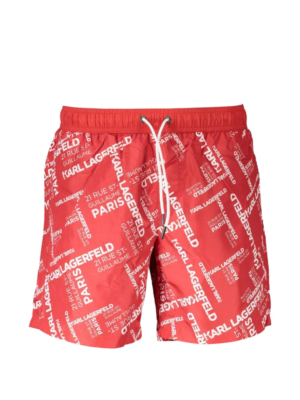 Karl Lagerfeld logo-print swim shorts - Rosso