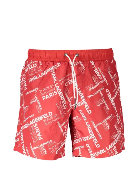 Karl Lagerfeld logo-print swim shorts