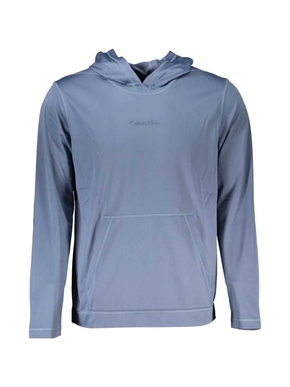 Calvin Klein logo-print kangaroo-pocket hoodie - Blu
