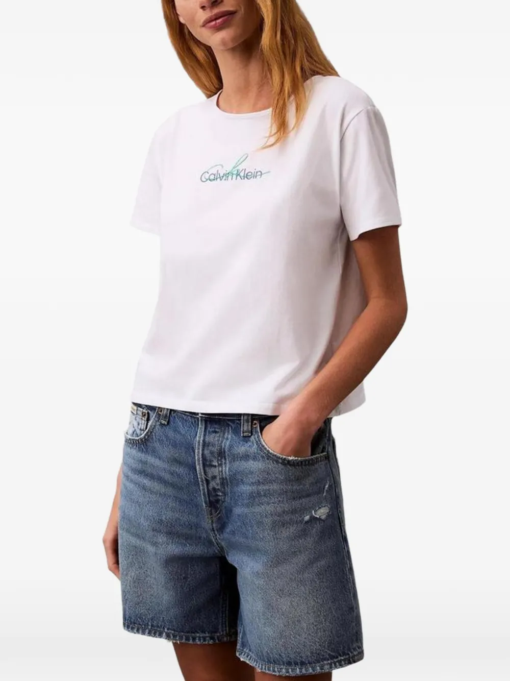 Calvin Klein Jeans logo-print T-shirt - Bianco