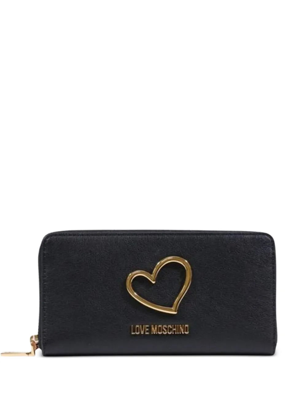 Love Moschino heart-plaque logo-lettering wallet - Nero
