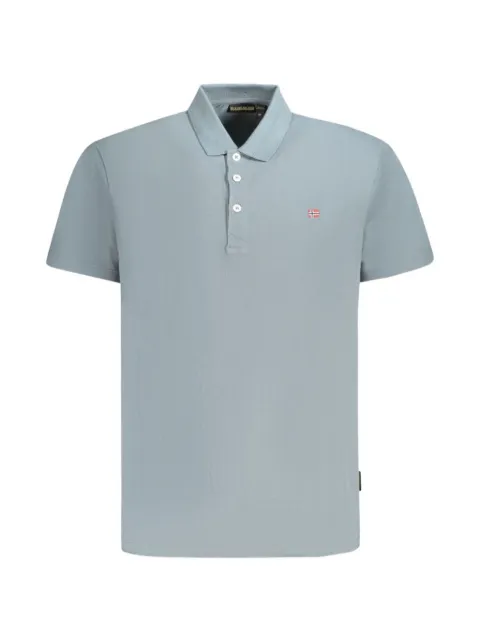 Napapijri logo-patch cotton polo shirt