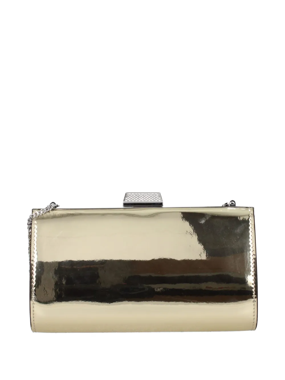 Jimmy Choo leather crystal-embellished clutch bag - Oro