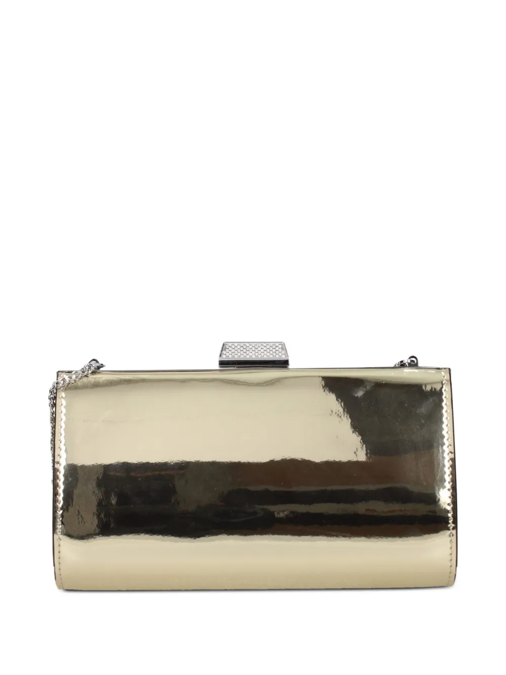 Jimmy Choo leather crystal-embellished clutch bag - Oro