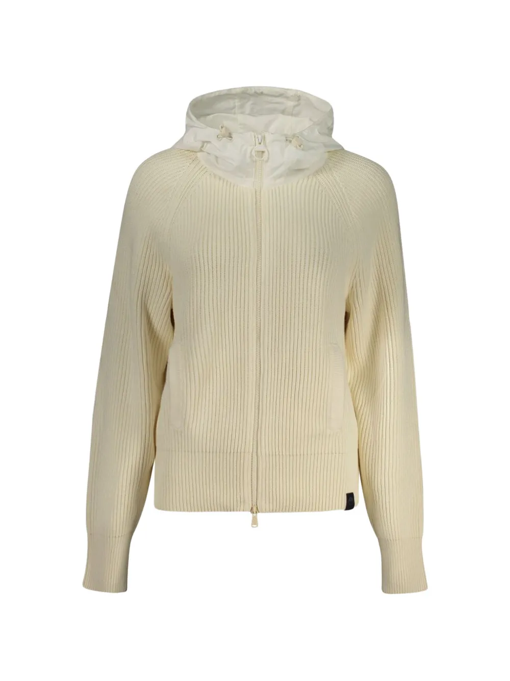 North Sails ribbed-knit hooded cardigan - Toni neutri