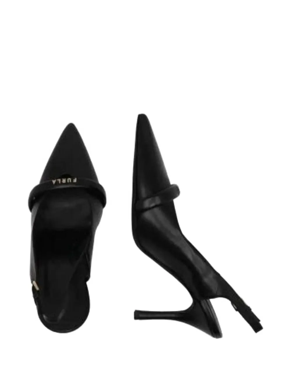 Furla leather heeled sandals Zwart