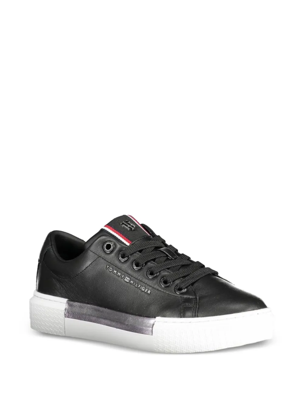 Tommy Hilfiger logo-lettering sneakers Zwart