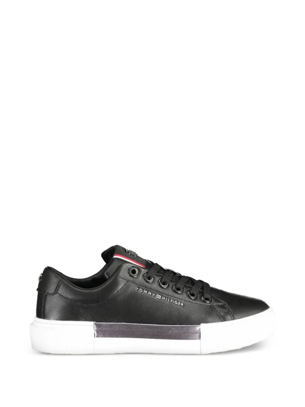 Tommy Hilfiger logo-lettering sneakers Zwart