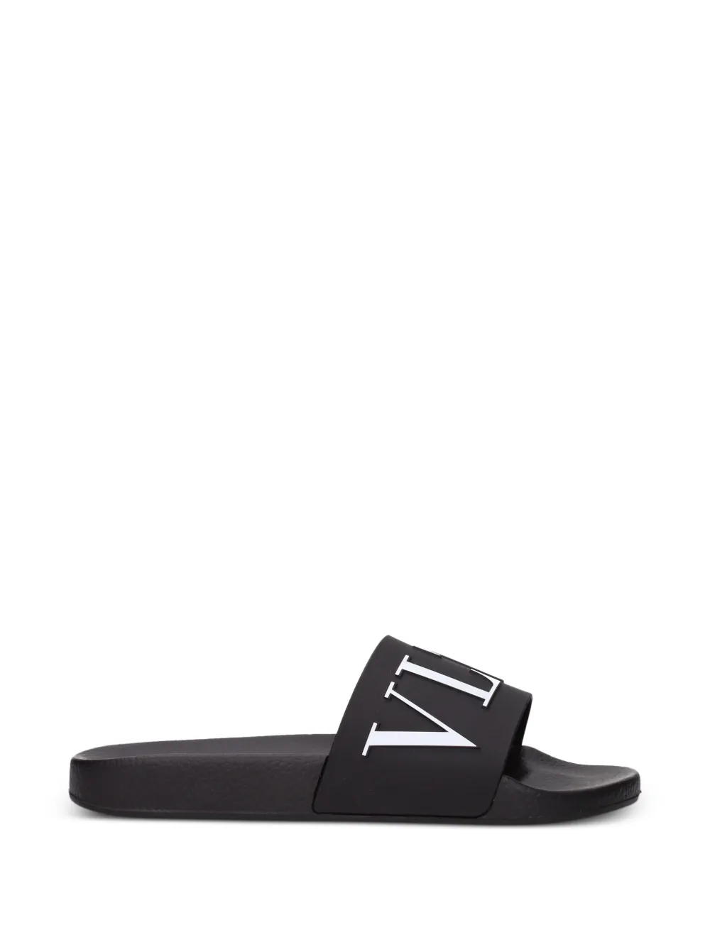 Valentino Garavani logo slide sandals - Schwarz