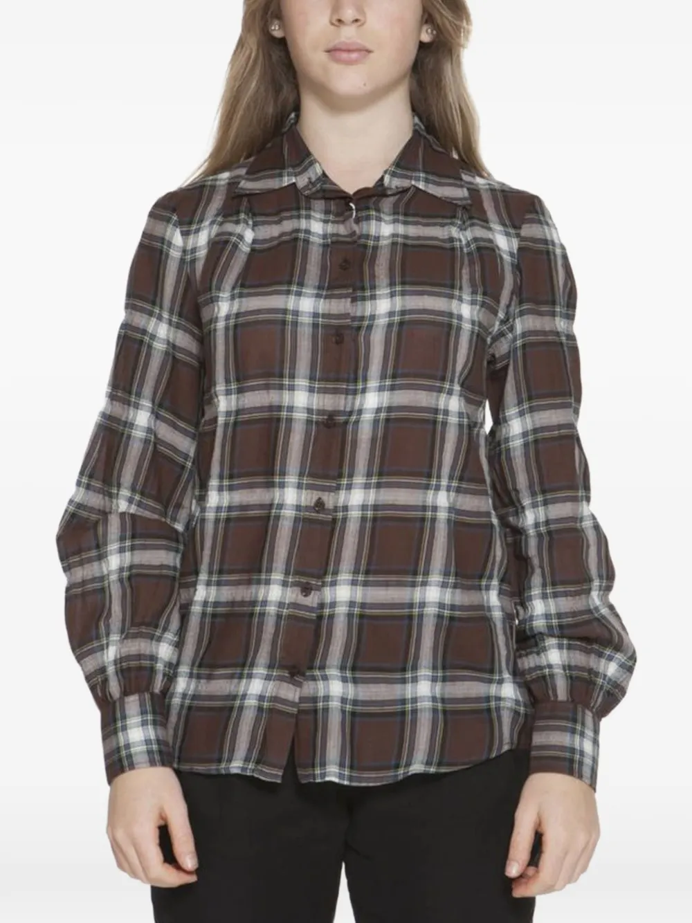 Gant plaid pattern shirt - Marrone