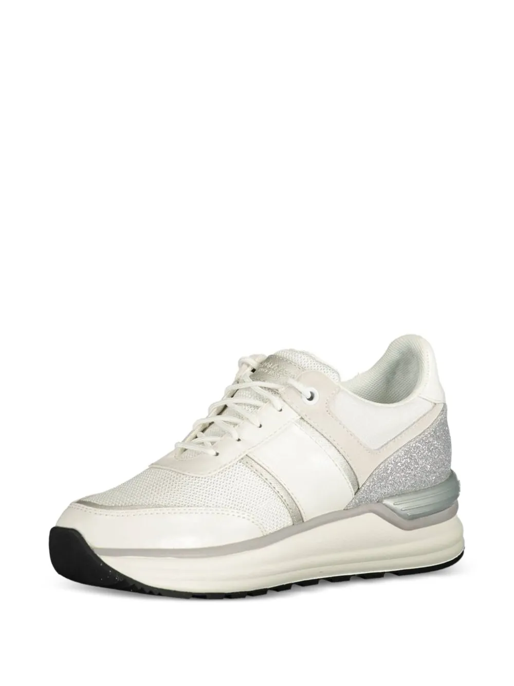 U.S. POLO ASSN. Sneakers met mesh vlak en glitter Beige
