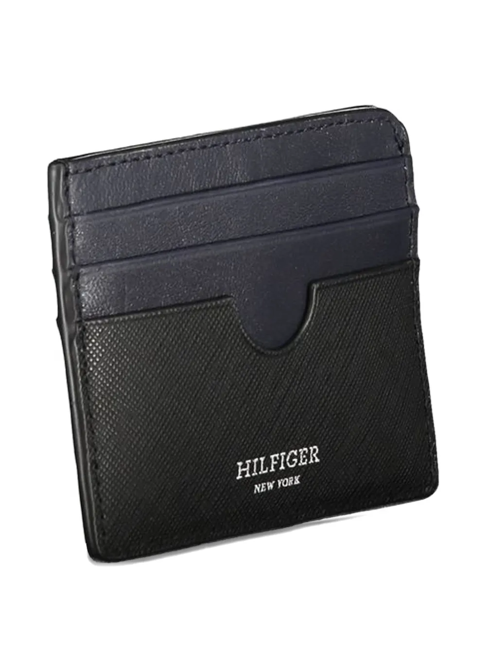 Tommy Hilfiger Saffiano leren pasjeshouder Zwart