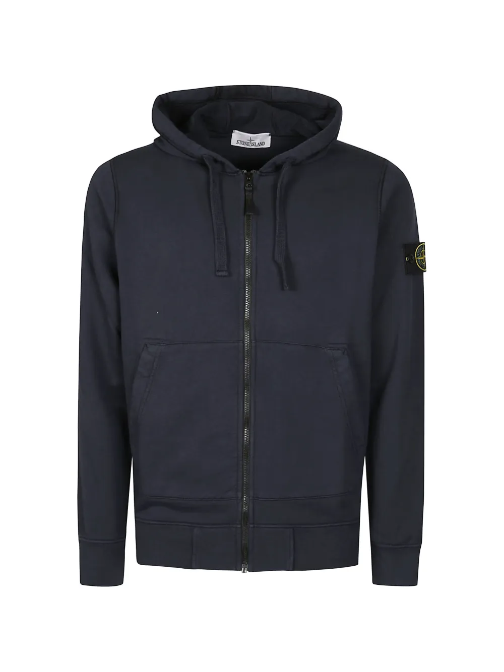 Stone Island Compass-patch zip-up hoodie - Blu