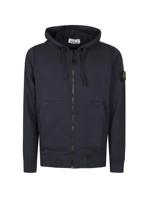 Stone Island Compass-patch zip-up hoodie