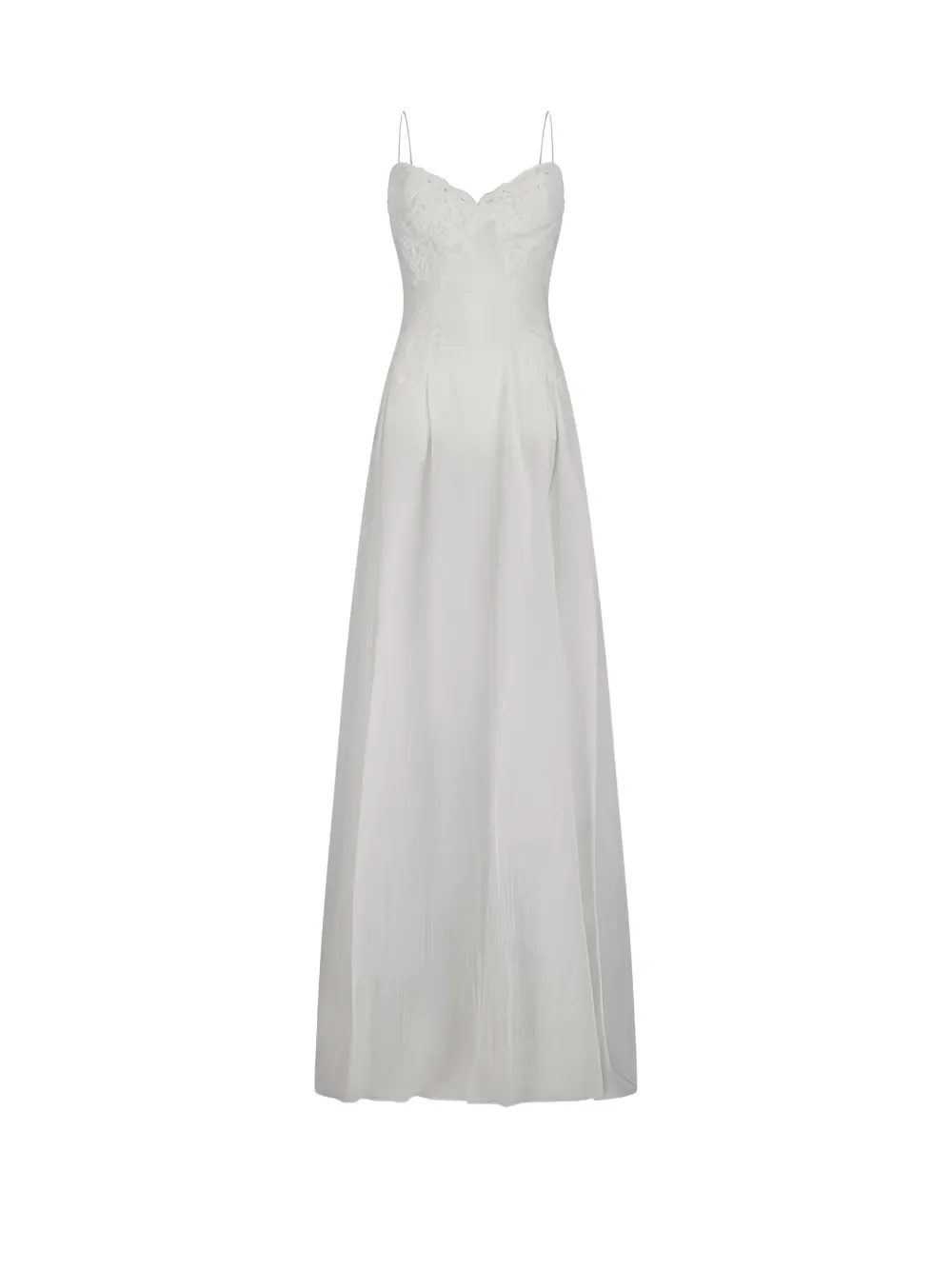 Ermanno Scervino embroidered spaghetti-strap dress - Bianco