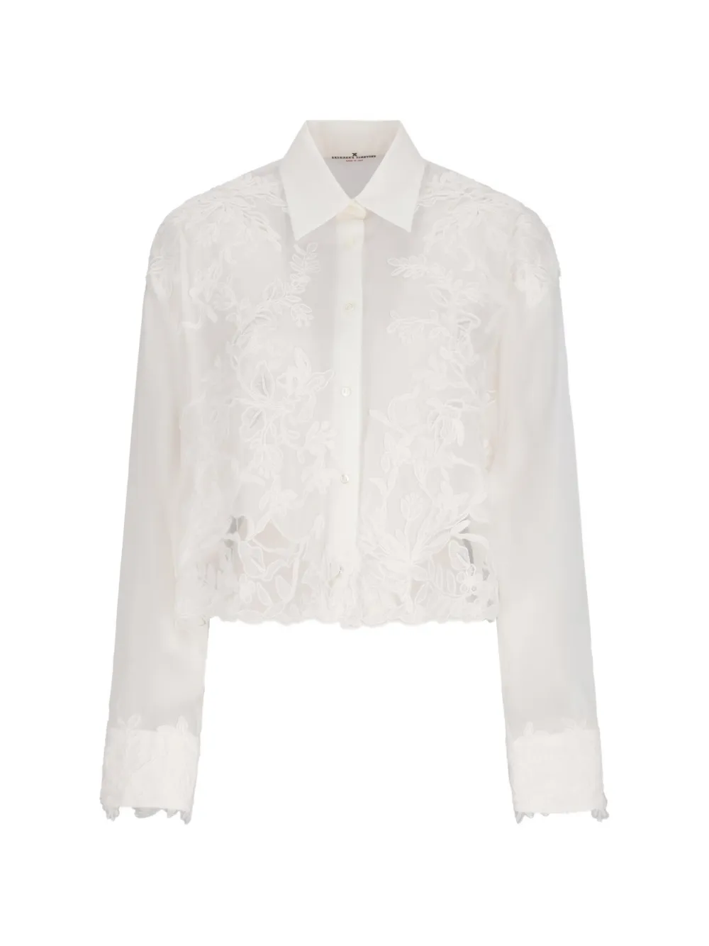 Ermanno Scervino Cropped blouse met borduurwerk Wit