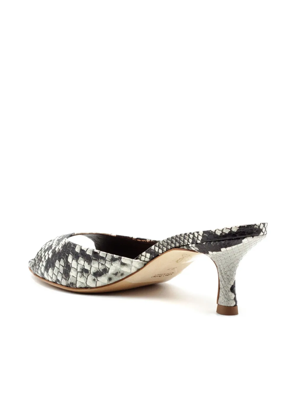 Julie Dee python-print leather sandals Wit