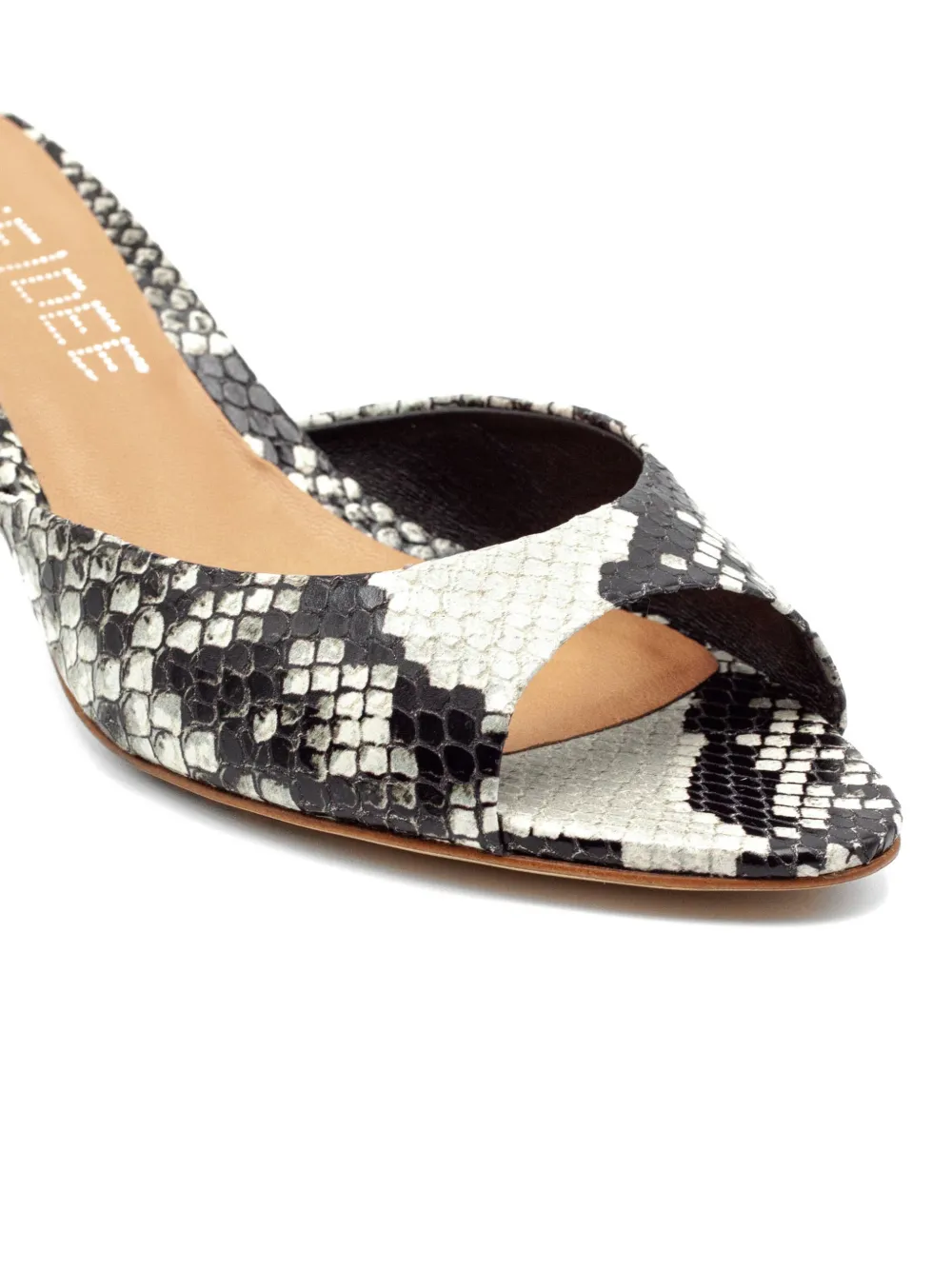 Julie Dee python-print leather sandals Wit